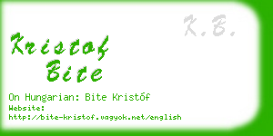 kristof bite business card